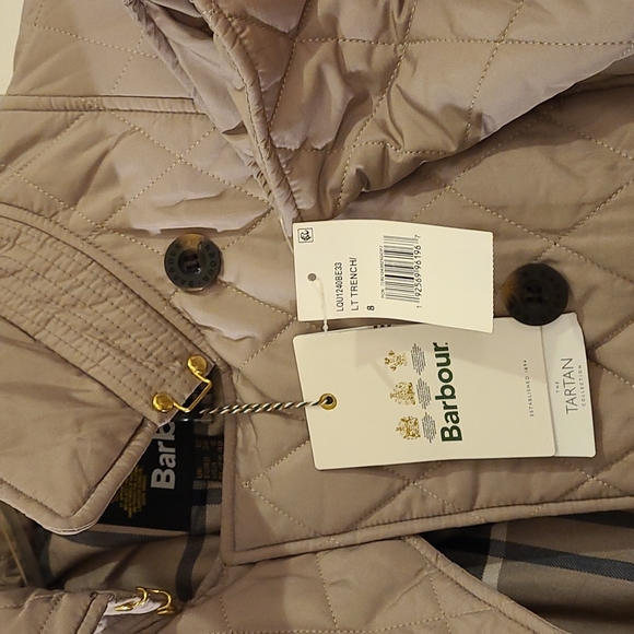 Barbour Cornel Quilt/light trench Oatmeal Tartan - Picture 7 of 7